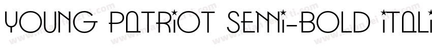 Young Patriot Semi-Bold Italic字体转换